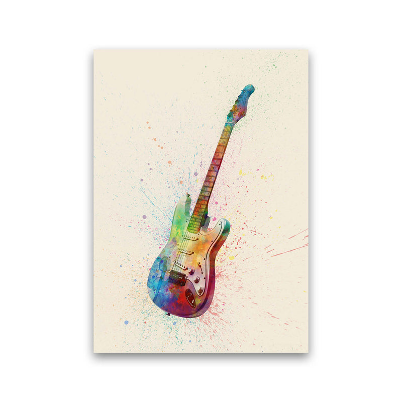Electric Guitar Watercolour Multi-Colour  by Michael Tompsett Print Only