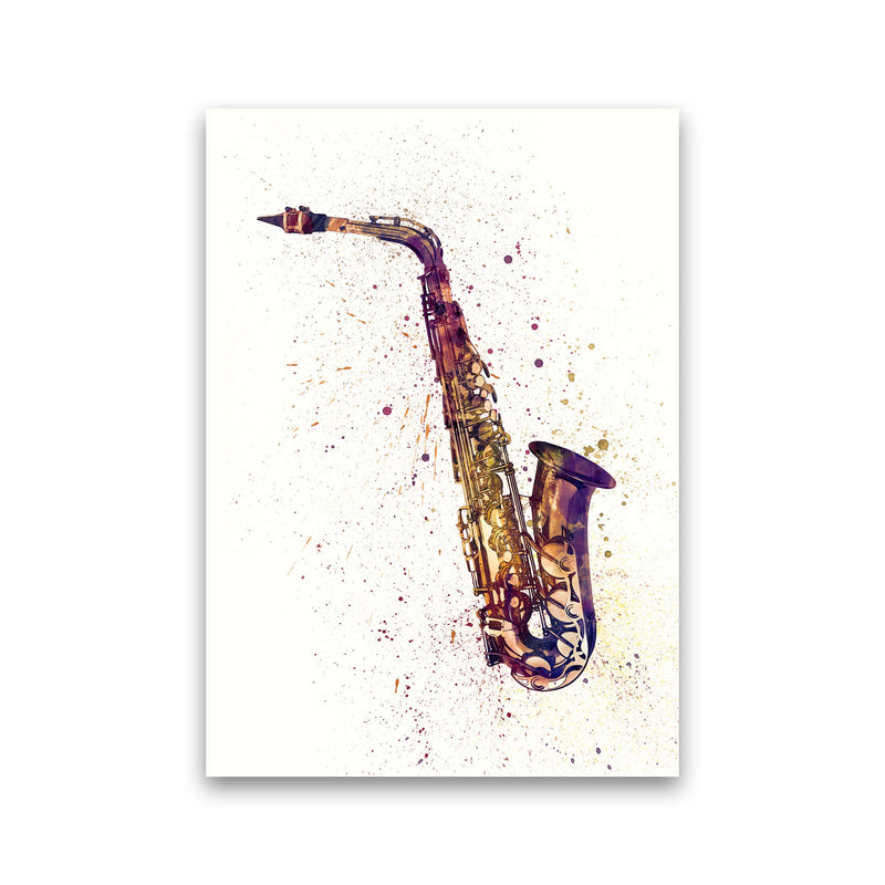 Saxophone Watercolour Print by Michael Tompsett Print Only