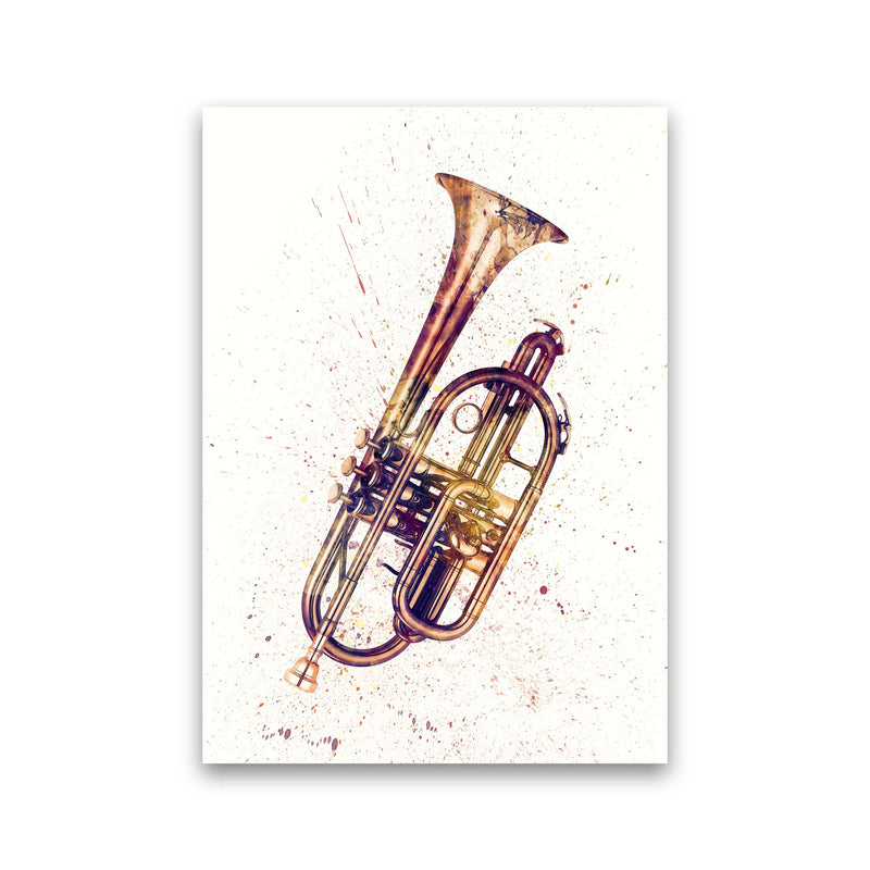 Cornet Watercolour Music Art Print by Michael Tompsett Print Only