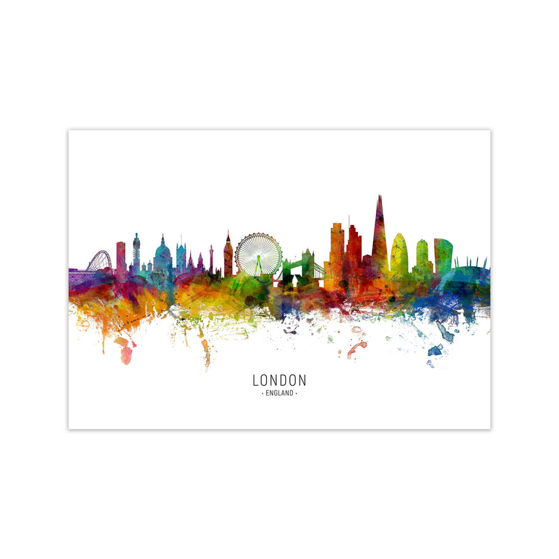 London England Skyline Art Print by Michael Tompsett Print Only