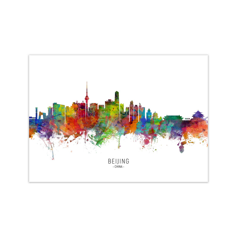 Beijing China Skyline Art Print by Michael Tompsett Print Only