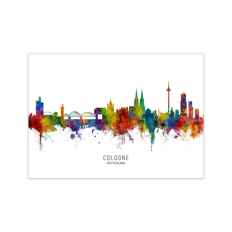 Cologne Deutschland Skyline Art Print by Michael Tompsett Print Only