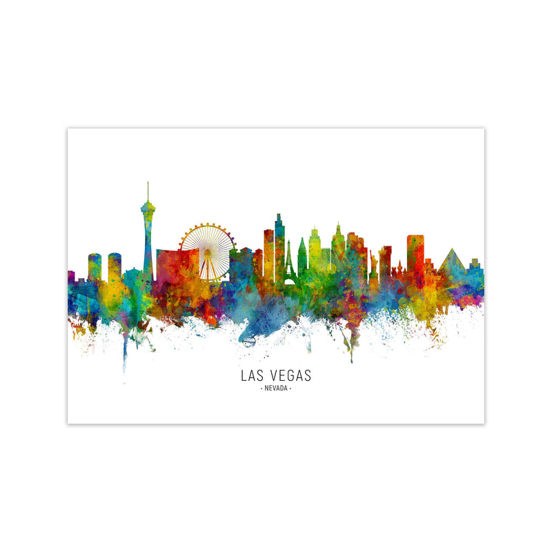 Las Vegas Nevada Skyline Art Print by Michael Tompsett Print Only