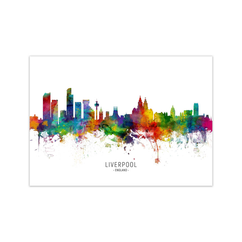 Liverpool England Skyline Art Print by Michael Tompsett Print Only