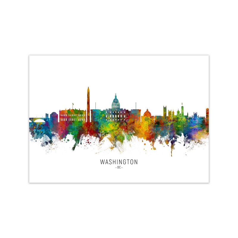 Washington Dc Skyline Art Print by Michael Tompsett Print Only