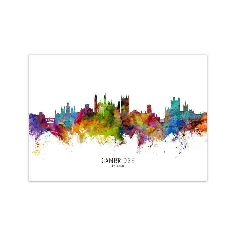 Cambridge England Skyline Art Print by Michael Tompsett Print Only