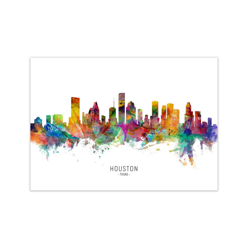 Houston Texas Skyline Art Print by Michael Tompsett Print Only