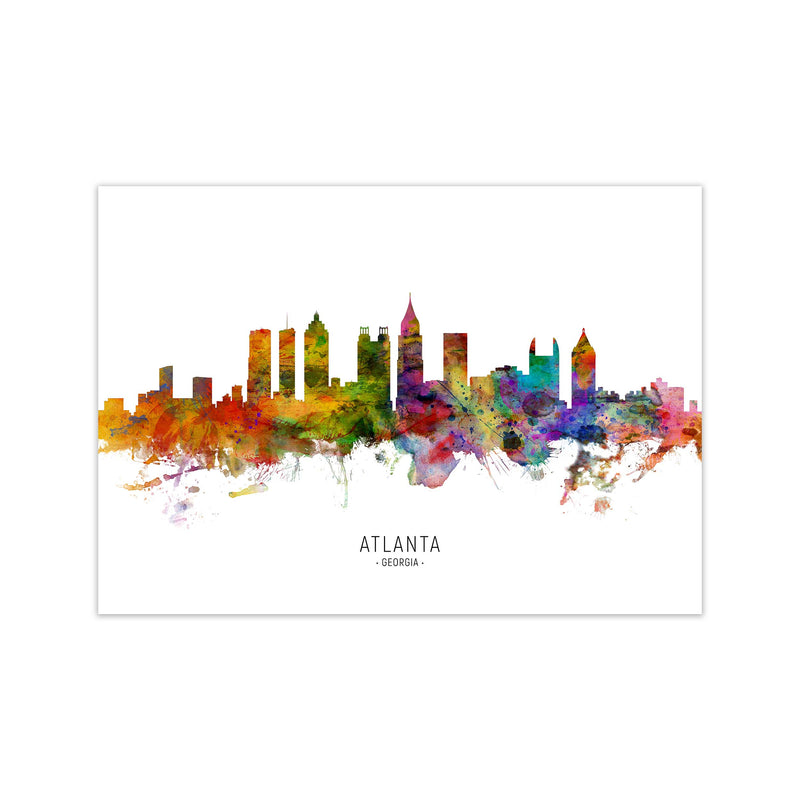 Atlanta Georgia Skyline Art Print by Michael Tompsett Print Only