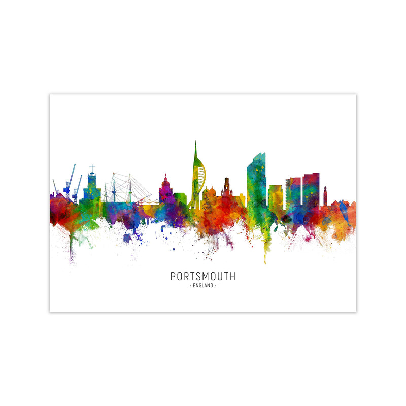 Portsmouth England Skyline Art Print by Michael Tompsett Print Only