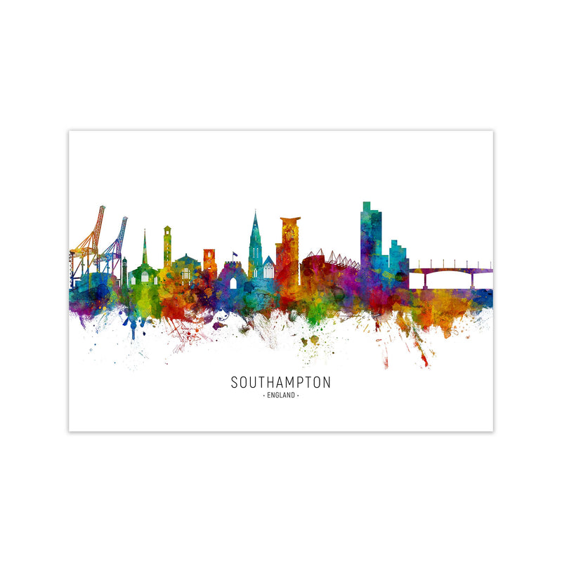 Southampton England Skyline Art Print by Michael Tompsett Print Only