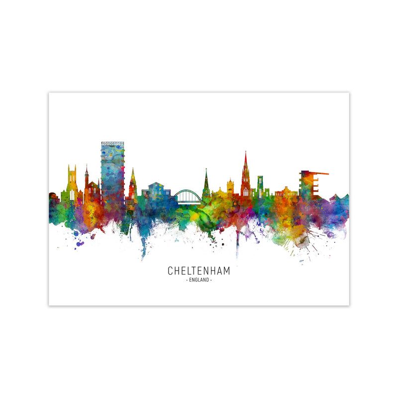 Cheltenham England Skyline Art Print by Michael Tompsett Print Only