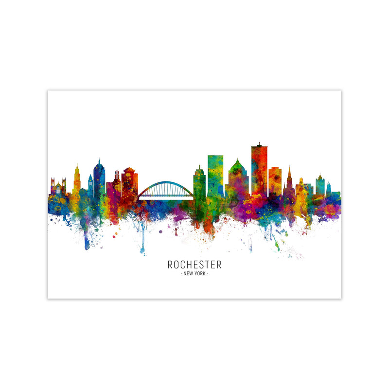 Rochester New York Skyline Art Print by Michael Tompsett Print Only