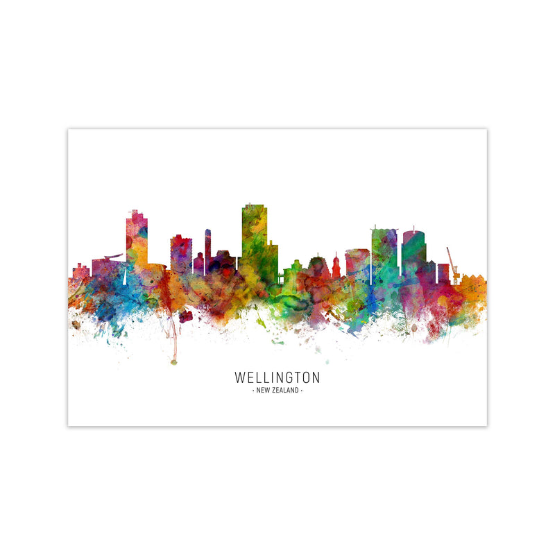 Wellington New Zealand Skyline Art Print by Michael Tompsett Print Only