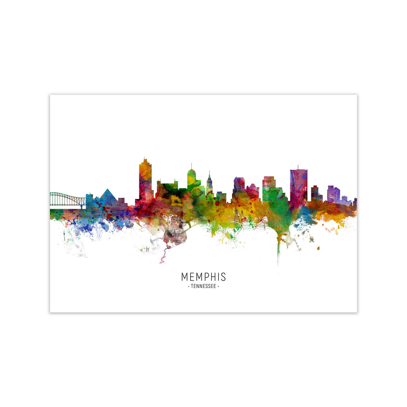 Memphis Tennessee Skyline Art Print by Michael Tompsett Print Only