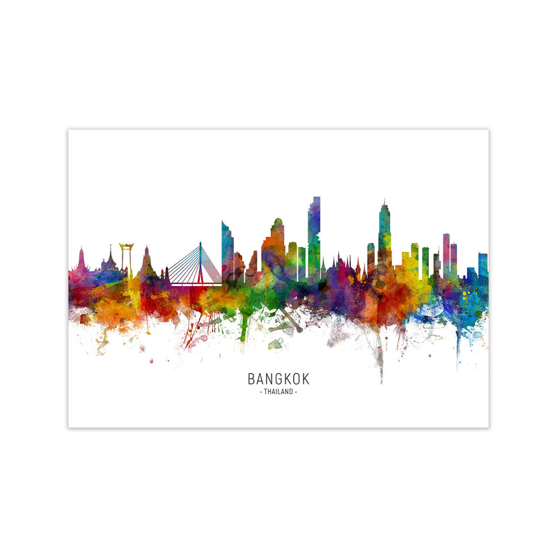 Bangkok Thailand Skyline Art Print by Michael Tompsett Print Only