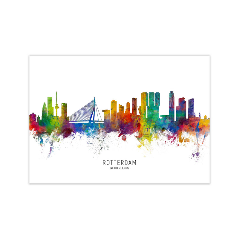 Rotterdam Netherlands Skyline Art Print by Michael Tompsett Print Only