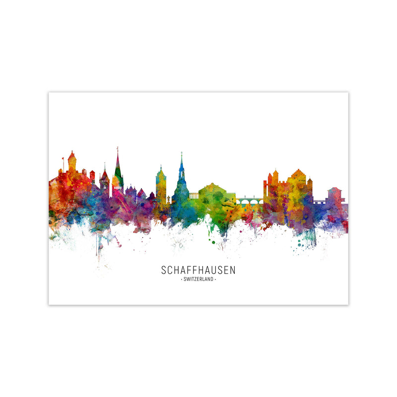 Schaffhausen Switzerland Skyline Print by Michael Tompsett Print Only