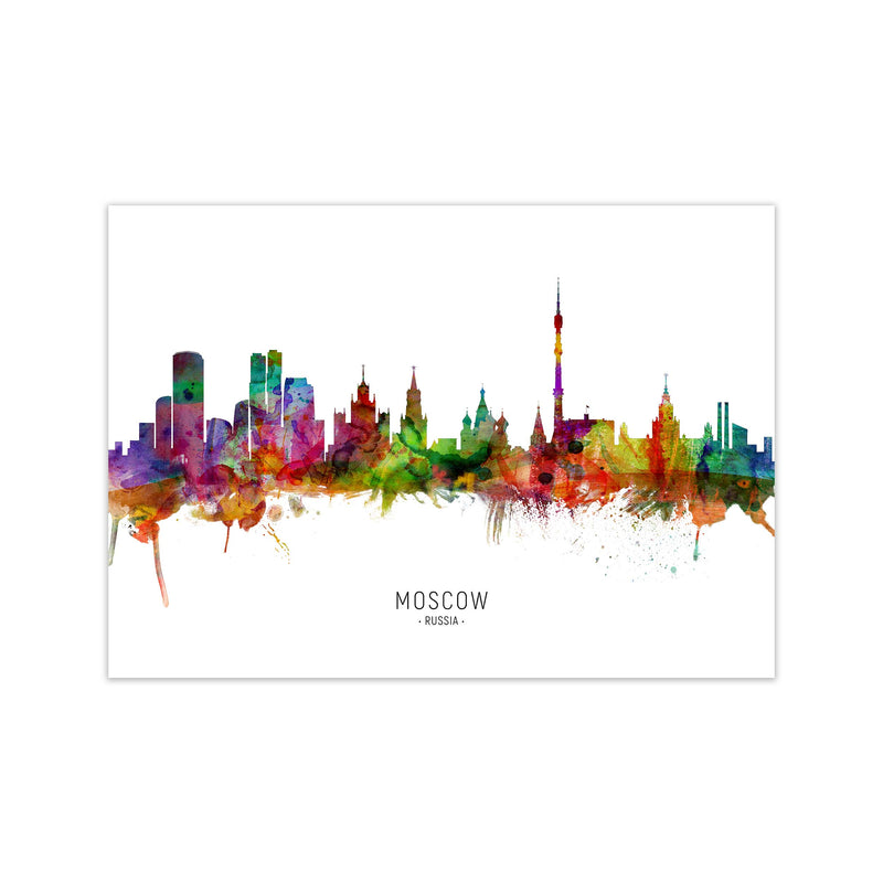 Moscow Russia Skyline Art Print by Michael Tompsett Print Only