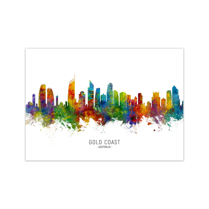 Gold Coast Australia Skyline Art Print by Michael Tompsett Print Only