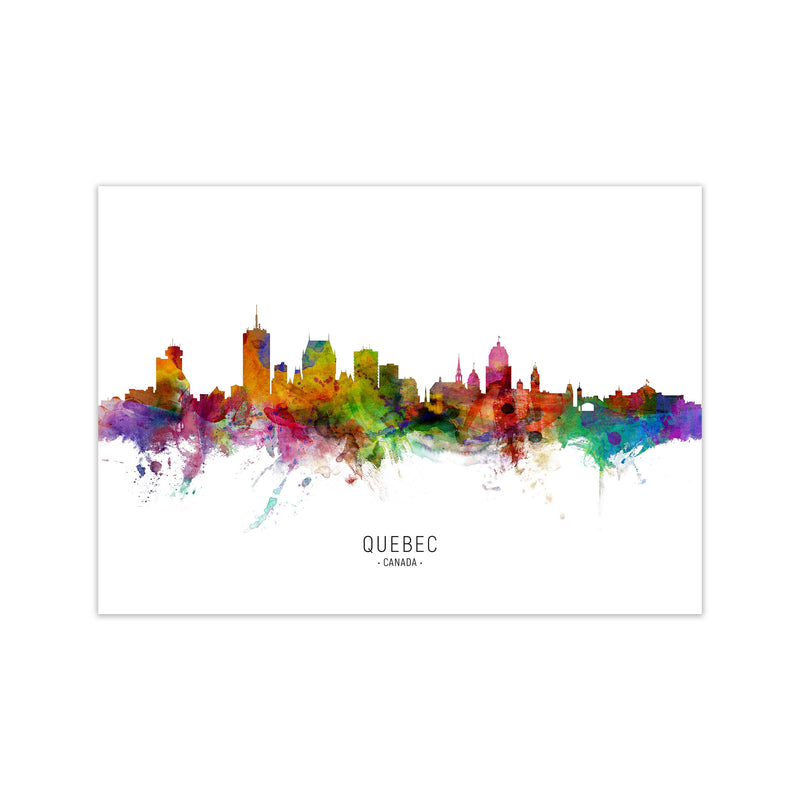 Quebec Canada Skyline Art Print by Michael Tompsett Print Only