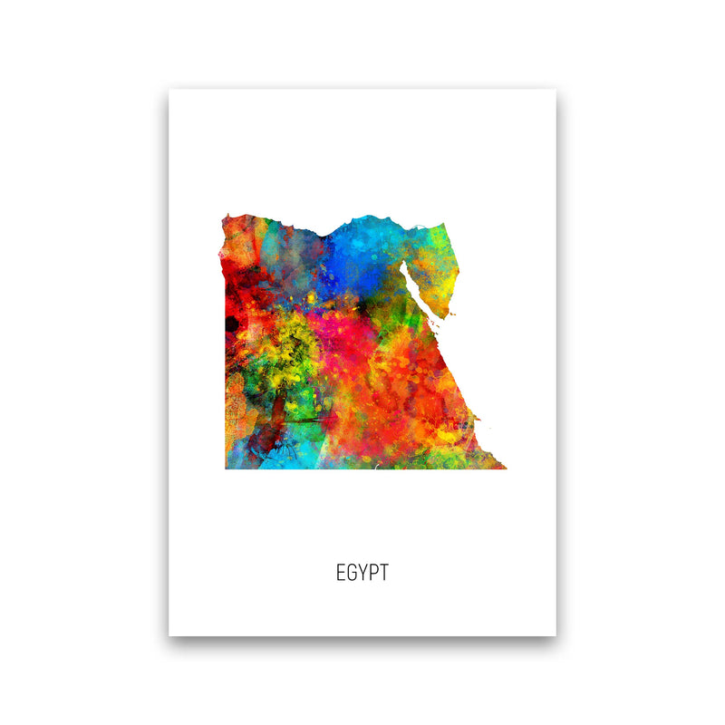 Egypt Watercolour Map Art Print by Michael Tompsett Print Only