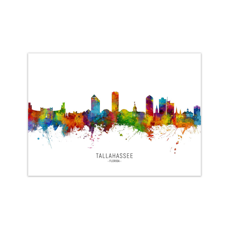 Tallahassee Florida Skyline Art Print by Michael Tompsett Print Only