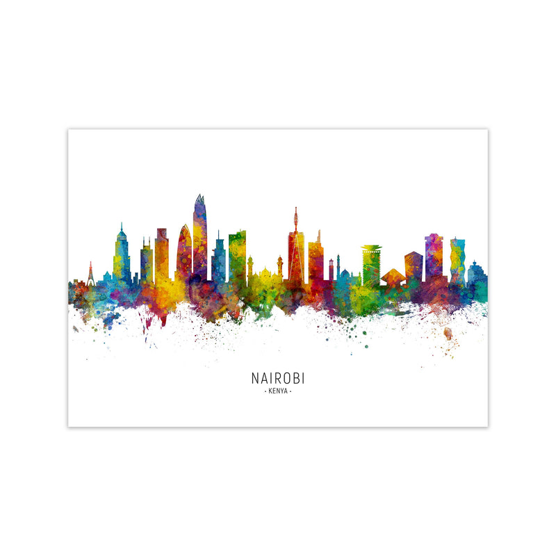 Nairobi Kenya Skyline Art Print by Michael Tompsett Print Only