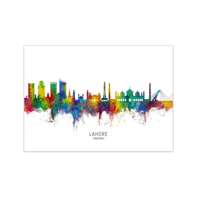 Lahore Pakistan Skyline Art Print by Michael Tompsett Print Only