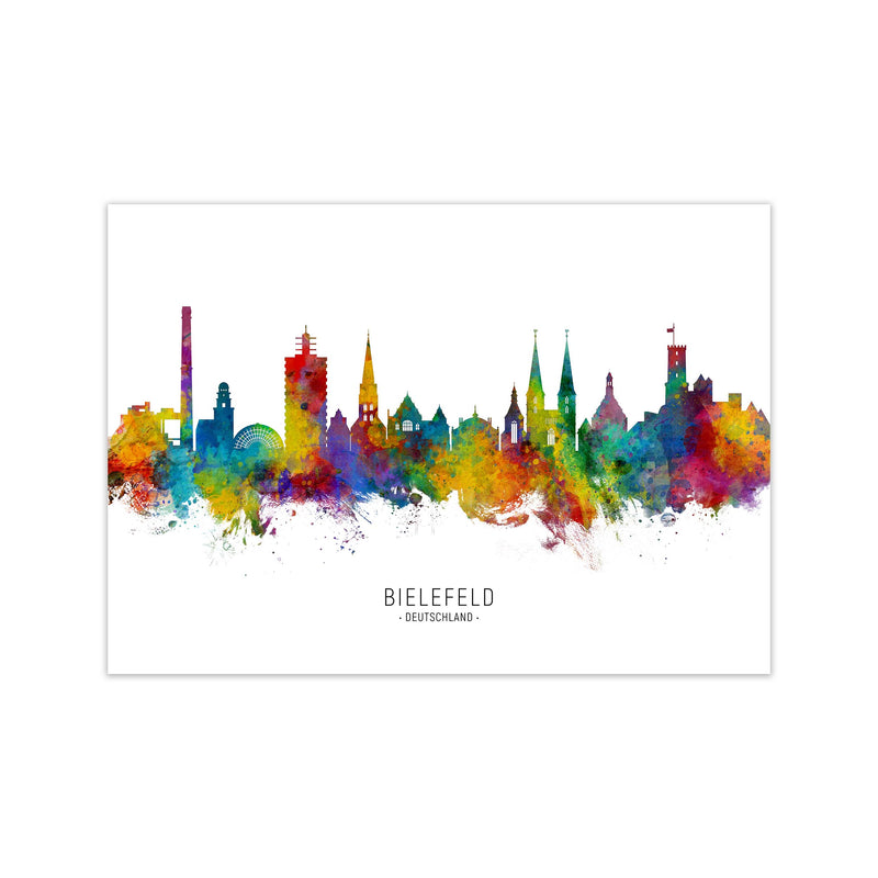 Bielefeld Deutschland Skyline Art Print by Michael Tompsett Print Only