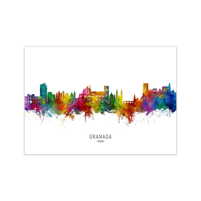 Granada Spain Skyline Art Print by Michael Tompsett Print Only