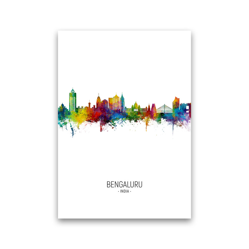 Bengaluru India Skyline Portrait Art Print by Michael Tompsett Print Only