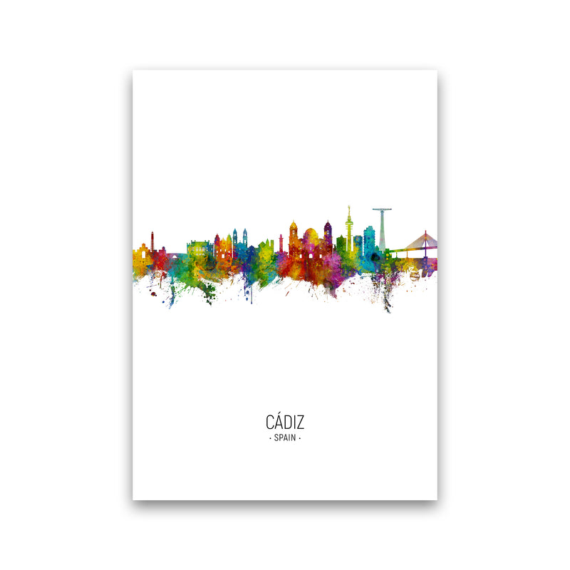 Cadiz Spain Skyline Portrait Art Print by Michael Tompsett Print Only