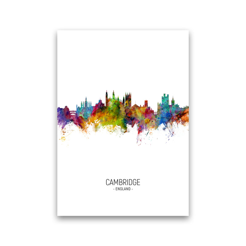 Cambridge England Skyline Portrait Art Print by Michael Tompsett Print Only