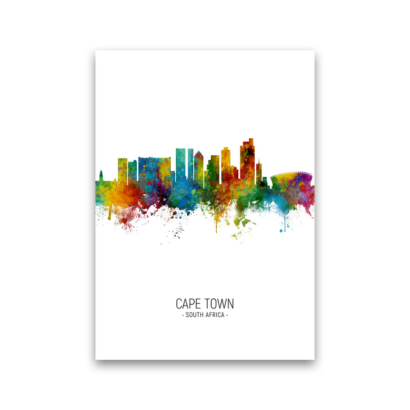 Cape Town South Africa Skyline Portrait Art Print by Michael Tompsett Print Only