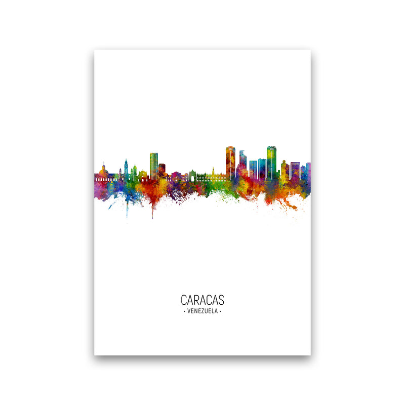 Caracas Venezuela Skyline Portrait Art Print by Michael Tompsett Print Only