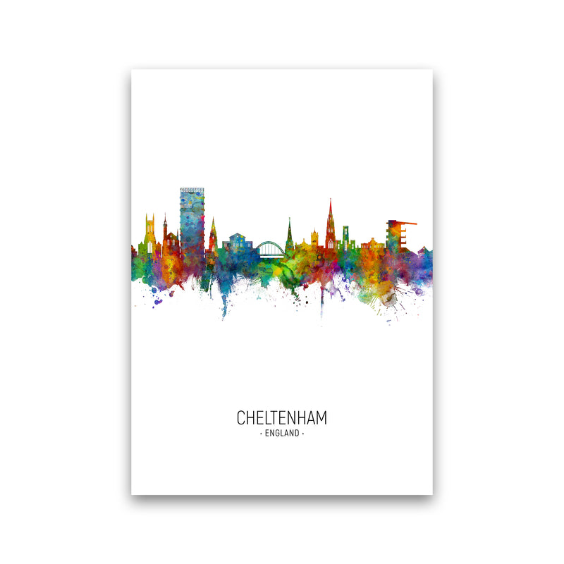 Cheltenham England Skyline Portrait Art Print by Michael Tompsett Print Only