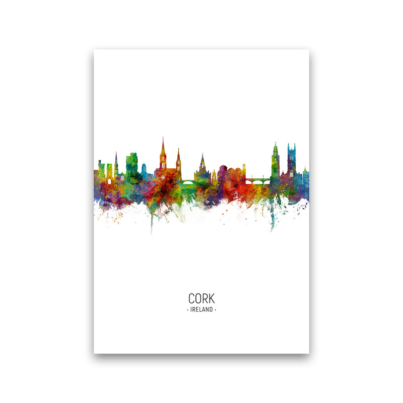 Cork Ireland Skyline Portrait Art Print by Michael Tompsett Print Only