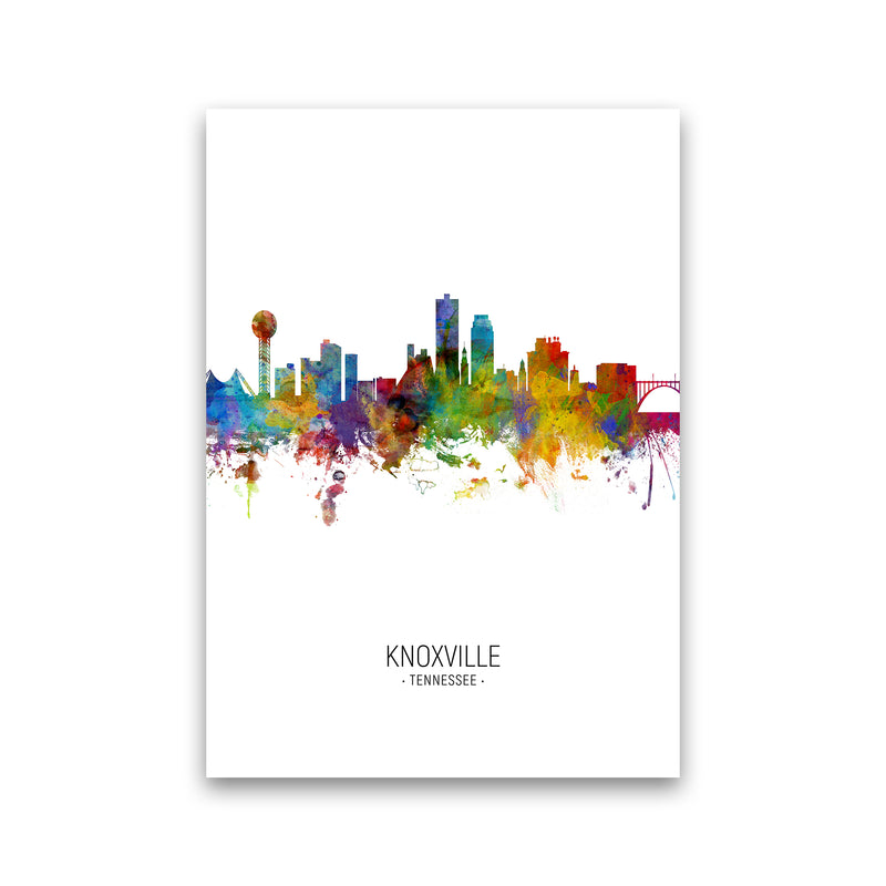 Knoxville Tennessee Skyline Portrait Art Print by Michael Tompsett Print Only