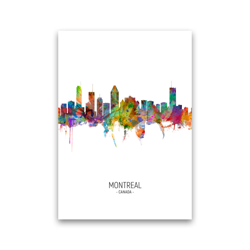 Montreal Canada Skyline Portrait Art Print by Michael Tompsett Print Only