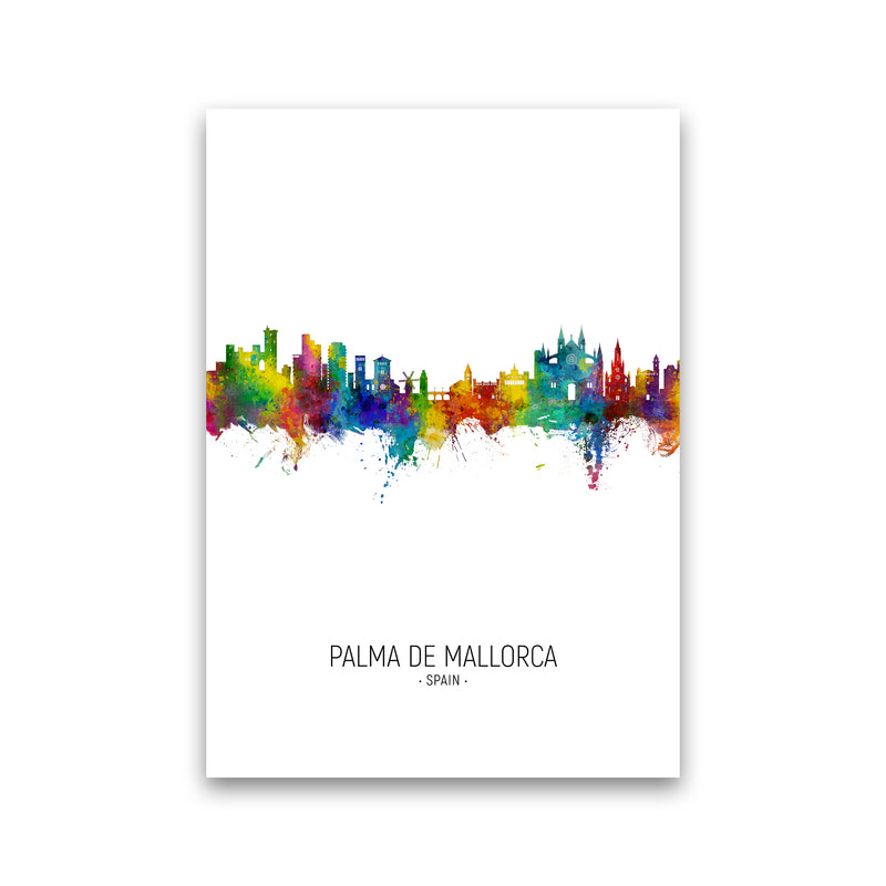 Palma De Mallorca Spain Skyline Portrait Art Print by Michael Tompsett Print Only