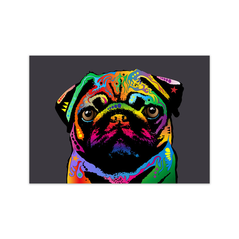 Pug Dog Charcoal Art Print by Michael Tompsett Print Only