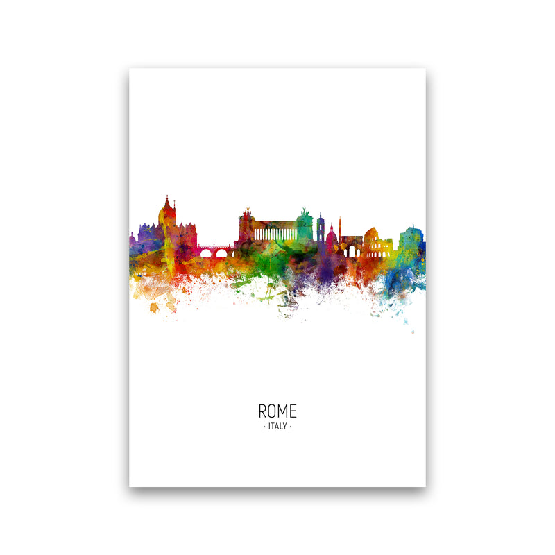 Rome Italy Skyline Portrait Art Print by Michael Tompsett Print Only