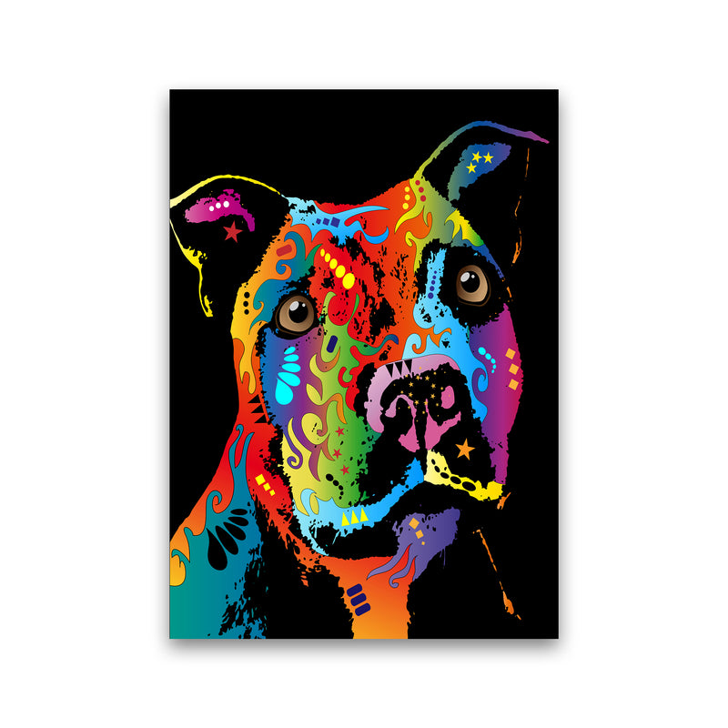 Staffordshire Bull Terrier Dog Art Print by Michael Tompsett Print Only