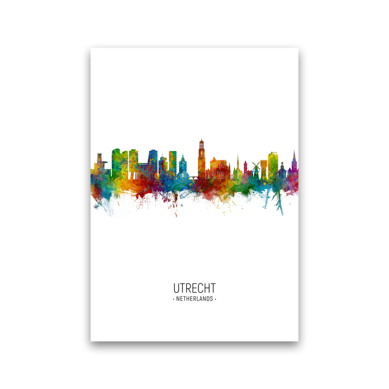 Utrecht Netherlands Skyline Portrait Art Print by Michael Tompsett Print Only