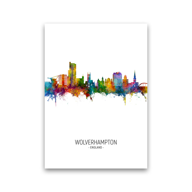 Wolverhampton England Skyline Portrait Art Print by Michael Tompsett Print Only