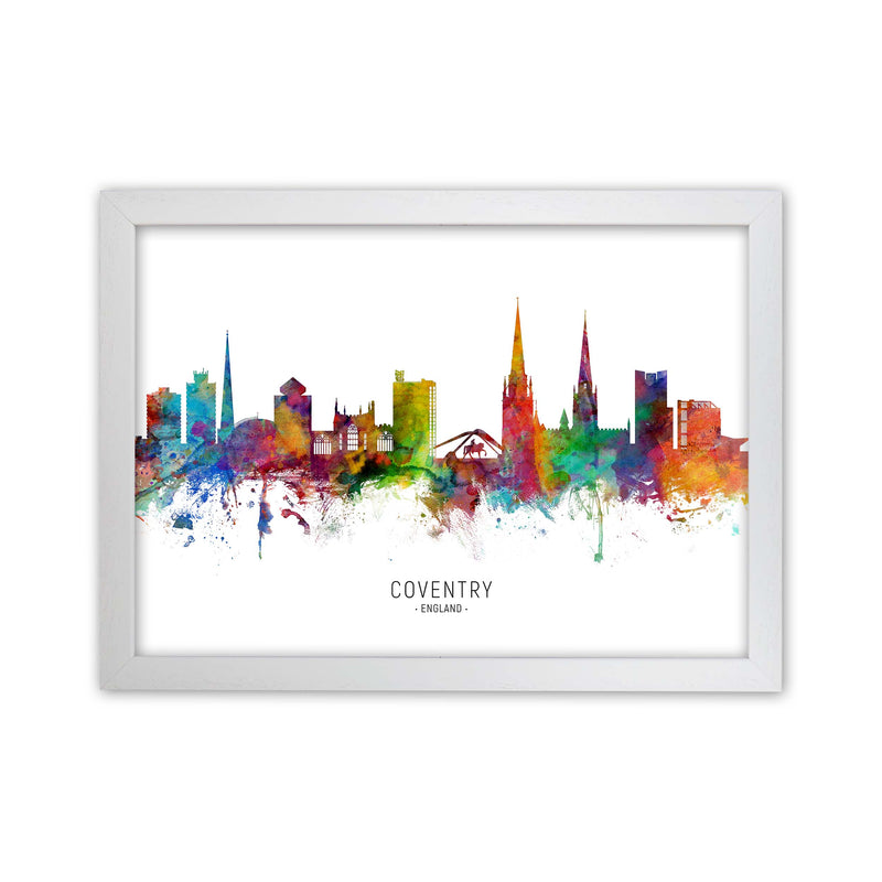 Coventry England Skyline Art Print by Michael Tompsett White Grain