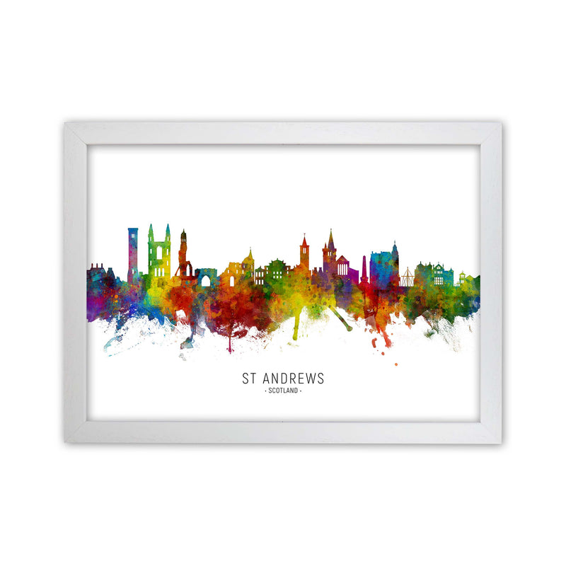 St Andrews Scotland Skyline Art Print by Michael Tompsett White Grain