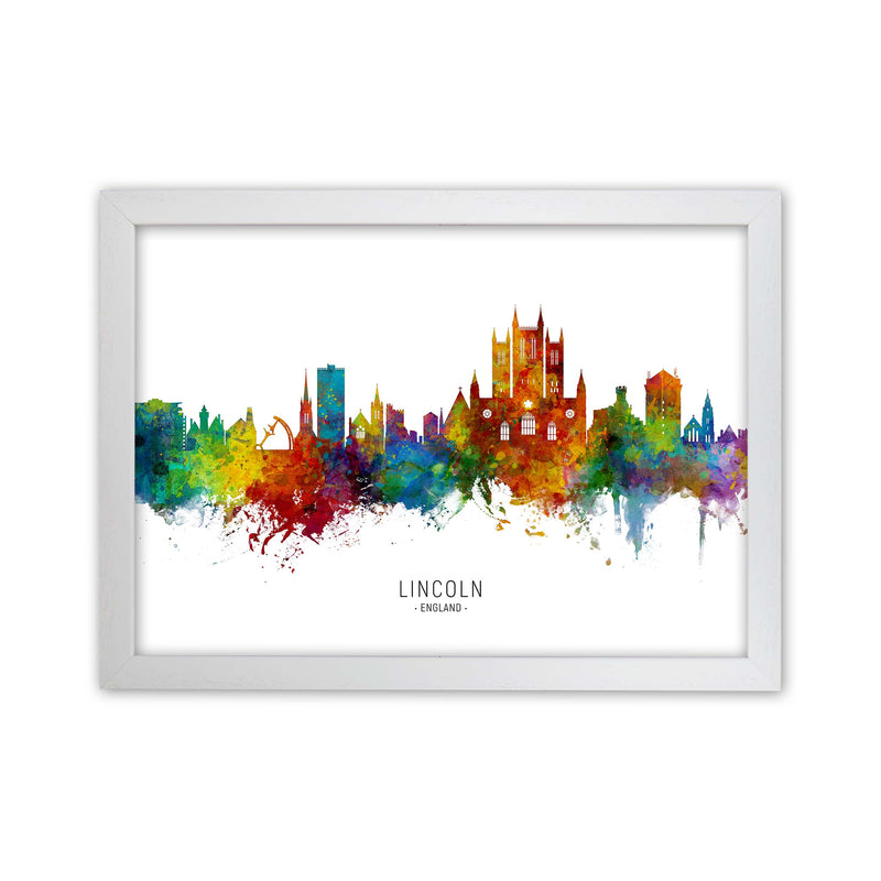 Lincoln England Skyline Art Print by Michael Tompsett White Grain