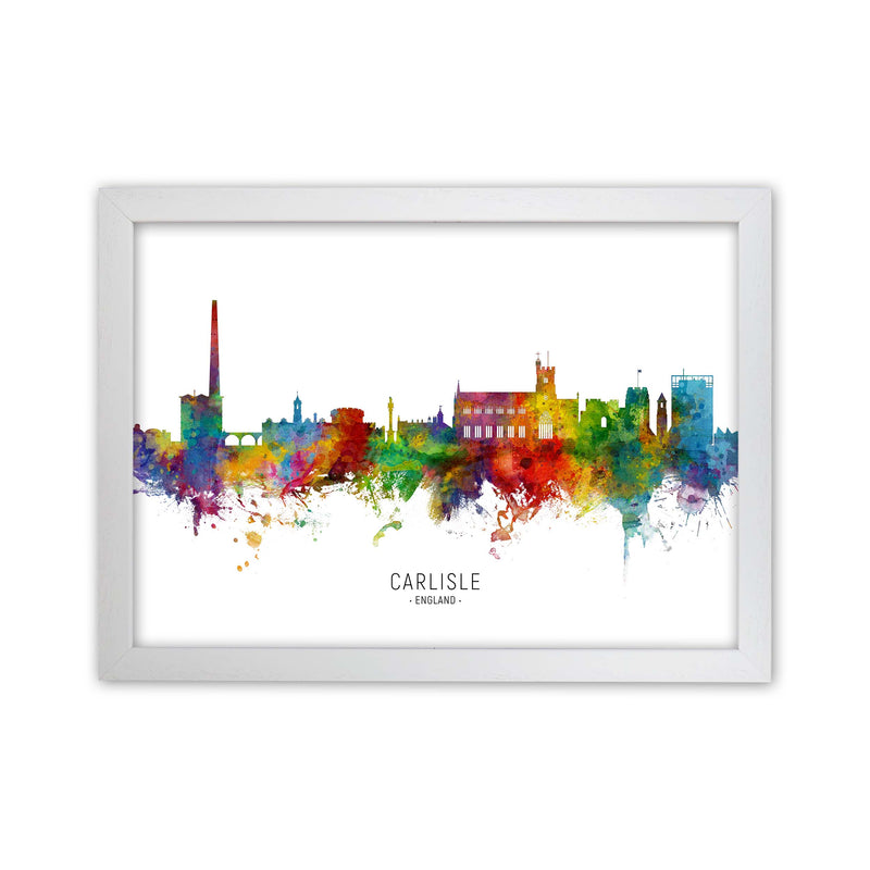 Carlisle England Skyline Art Print by Michael Tompsett White Grain