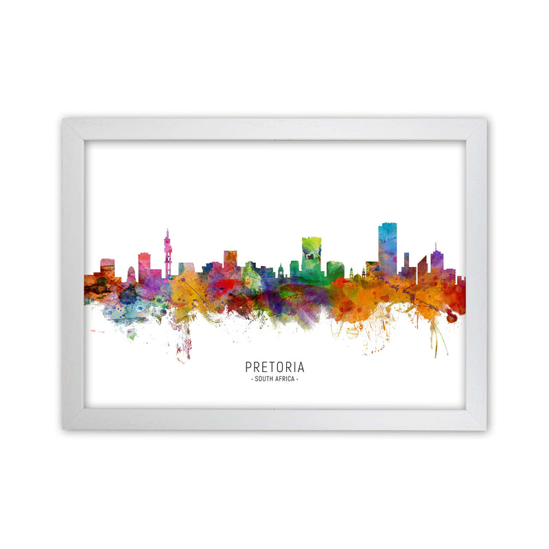 Pretoria South Africa Skyline Art Print by Michael Tompsett White Grain